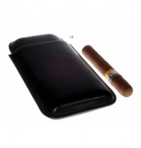 Puzdro kožené 3 cigary čierne